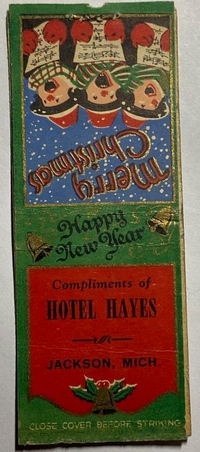Hotel Hayes - Matchbook (newer photo)